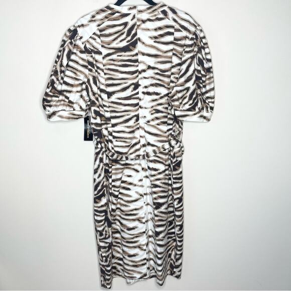 NWT GABRIELLE UNION NY & CO animal print short dress size XXL brown/tan/cream - Picture 5 of 8
